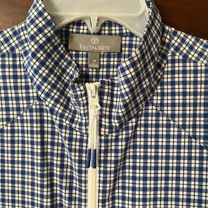 T by Talbots Women’s Blue Plaid Performance Jacket Sz Medium